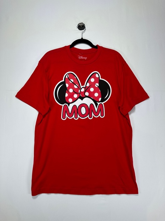 Disney Tops - Disney Minnie Mouse Mom Graphic Tee Red Short Sleeve T Shirt Size M